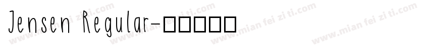 Jensen Regular字体转换